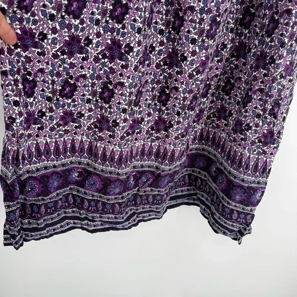 Expressions Catalog BOHO COTTON Lounge Muumuu House Patio Dress Size L Floral - Picture 3 of 8